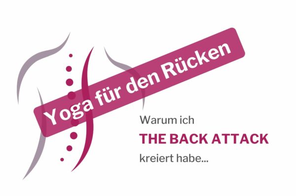 Titelbild und Logo Yoga für den Rücken - THE BACK ATTACK