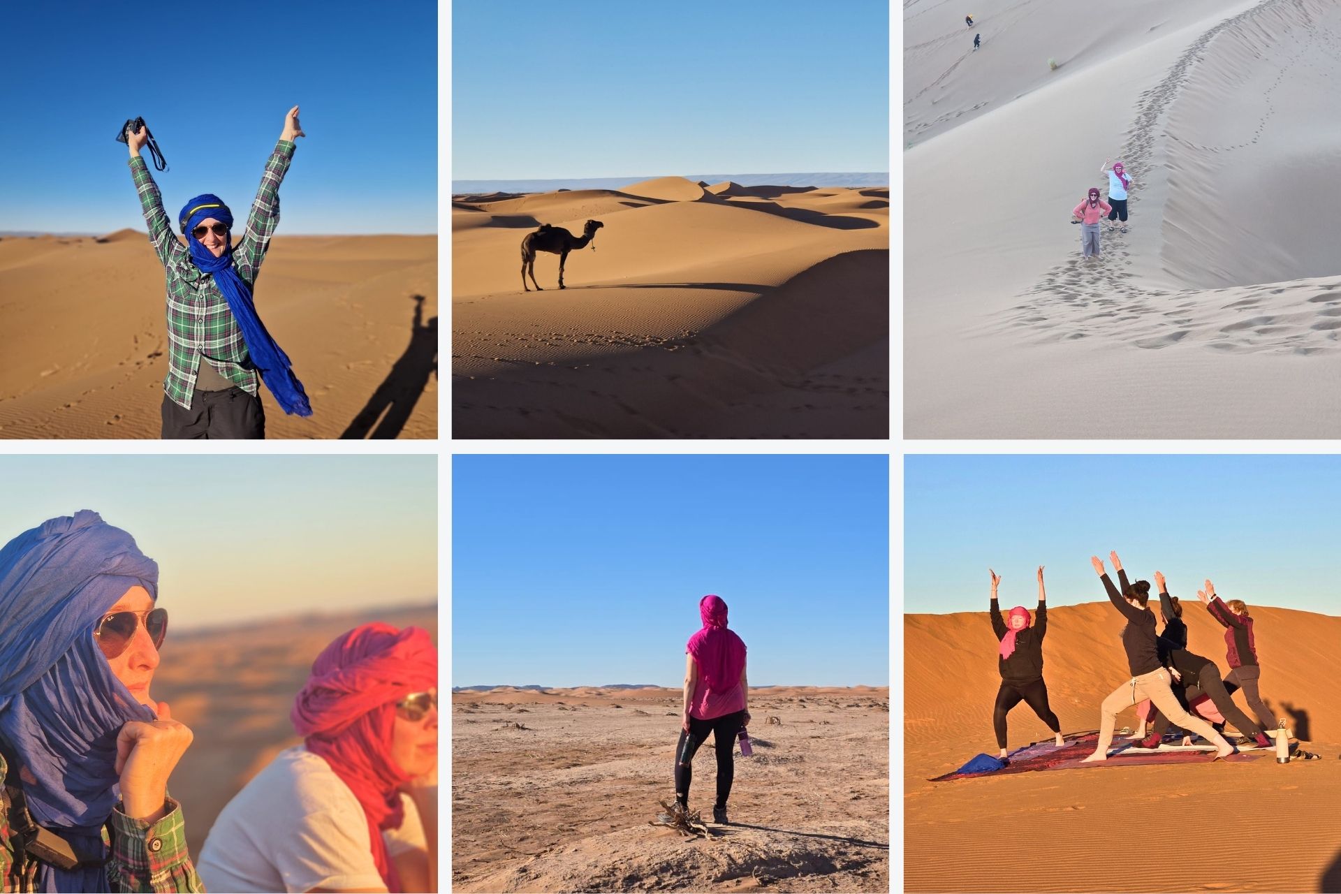 Soul & Sand Collage Yoga, Sonnenuntergang, Dünen, Dankbarkeit